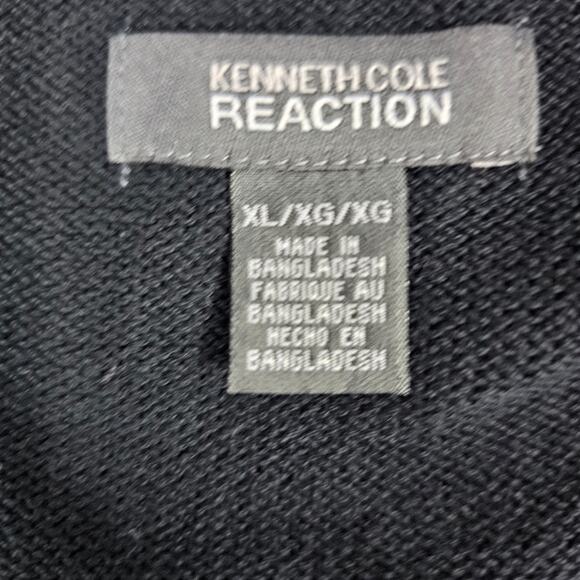 Vintage Kenneth Cole Reaction "Sonia"  Black & Gray V-Neck Sweater Men's XL - Picture 8 of 11